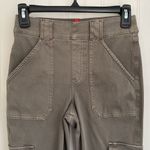 Spanx Stretch Twill Ankle Cargo Pants Patch and Button Flap Pockets Gray/Green S Photo 3