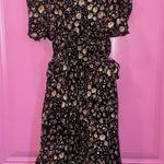 Privy  Black Floral Peekaboo Waist Dress with Adjustable Straps Photo 0