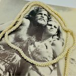 Vintage 40” Multi Strand Cluster Pearl Necklace White Photo 1