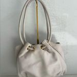 Michael Kors  Optic White Cream Medium East
West Ring Leather Tote Photo 1