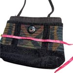 L. O'NEILL DESIGN Vintage Wearable Art Tapestry Bohemian Boho Shoulder Bag Purse Black Photo 5
