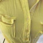 Rue 21 Light Yellow Crochet Crop Tie Top Size Medium Boho Festival Rayon Summer Photo 4