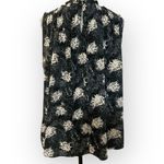 Joie  Baltic Print Sleeveless Smocked Blouse | Gray/Black | Size XL | NWOT Photo 4