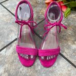 Gianni Bini Rhiaann Ankle Tie Block Heel Dress Sandals Size 6.5 Bright Photo 3