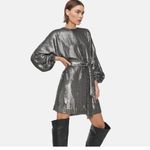 ANINE BING  Angie silver sequined mini dress. New with tags. Size S Photo 1