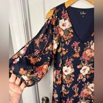 Lulu's Navy and Orange Floral Dress Sz S Blue Photo 3