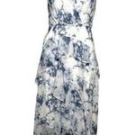 Illa Illa White Blue Watercolor Tie Dye Print Maxi Dress Size M Photo 0