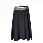 ZARA  Skirt Women Small Black Snake Print Pleated Midi Whimsigoth Streetwear Photo 4