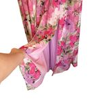 Adrianna Papell Floral Print Off the Shoulder Maxi Gown In Pink Size 10 Photo 5