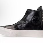 Converse All Star Chuck Taylor Black Punk HiTop Leather NWOT Sneakers -7 Photo 9