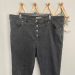 Madewell 9" Mid-Rise Skinny Button Fly Raw Hem Jeans in Berkeley Black 35 Photo 3