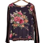 Together Long sleeve Floral Sequin Velvet Top Size XXL Purple Photo 0