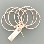 Jessica Simpson Rose Gold & Crystal Accent Bangle Bracelet Set of 6 New Signed Photo 7