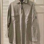 Ralph Lauren Lauren  Quarter Zip Sweater Top size M Heather Gray 1/4-zip Pullover Photo 0