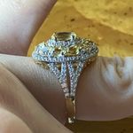Natural Brazilian Heliodor Sterling Silver Cocktail Ring Size 7 Gold Photo 2