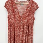 Anthropologie Vanessa Virginia Shirt Women XS Pink Cream Printed Cap Sleeve Photo 9