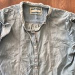 Free People Louise Cotton Denim Shirt size Large Photo 4