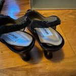 Carriage Court Black Quilted Heels with Gold Chain Size 5 Photo 9