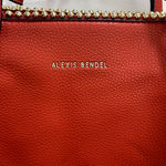 ALEXIS BENDEL RED VEGAN LEATHER GOLD BEAD SATCHEL HANDBAG PURSE Photo 1