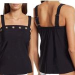 Magicsuit Women's Black Solid Full Circle Shay Tankini Top Swimwear Size 10 Swim Photo 0