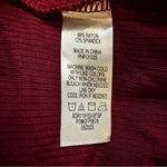 Socialite  Burgundy Maroon Ruched Bodycon Casual Ribbed Knit Soft SZ MP # 1897 Photo 7