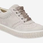 Geox D Leelu grey suede ribbon lace up sneaker size 6 Gray Photo 0