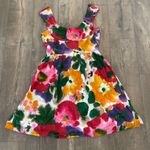 Calvin Klein Vtg Dress Women Summer Classic Colorful Floral Capped Sleeve Size M Photo 0