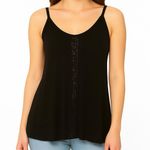 San Francisco City Lights Gypsy Girl Lace Cami Tank Top Black Size Medium NEW Photo 0