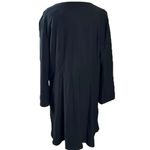 Eileen Fisher  Black Swing Longline Blazer Jacket Size Large USA Stretch Vintage Photo 3