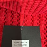 Marc New York NWT  CROCHET COTTON KNIT SWEATER IN RACING RED Photo 6