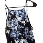 Route 3 Blue Multi Color Floral Sleeveless One Piece Romper Women Sz Sm Photo 7