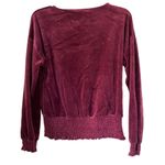 A New Day Burgundy Suede Soft Elastic Waist Crew Neck Long Sleeve Sweater XS Photo 3