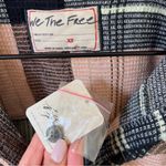 Free People NWT  We The Free Cozy In Plaid Button Down Shirt in Black And White Photo 7
