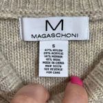 Magaschoni M Beige Oatmeal Wool Mohair Blend Crewneck Minimalist Sweater Sz S Photo 3