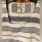 Madewell Striped Overlay Open Back Sleeveless Linen Blend Mini Dress Size 0 Photo 7