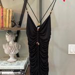 ALC Frank Anya Ruched Bead Embellished Mini Dress Black Womens Size XS Photo 8