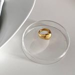 Gold ring heart ring big heart ring band ring simple ring stackable ring Photo 5