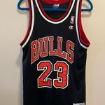 Champion VINTAGE DEADSTOCK Nba Chicago Bulls JORDAN JERSEY BLACK Photo 0