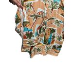 Label of Love Women's Tropical Vacation Resort Beach Print Drawstring Romper S Orange Photo 6