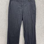 Ann Taylor LOFT  Women's Cropped Pants Blue Chambray Size 8 Julie Fit Cotton Photo 10