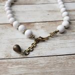 Monet Vintage  Necklace White Ball Necklace Photo 3