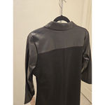 Nanette Lepore Size 10 Goth Grunge Faux Leather Emo Career Maximalist Dress Photo 9