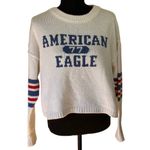 American Eagle  Knit Crewneck Graphic Sweater  Relaxed Comfort Fit Women's Small Photo 2