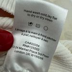 Anthropologie Dolan Sheer Sleeve Appliqué Sweater Top Cream Floral VNeck Size XS Photo 13