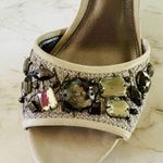 Coach  Hanson Tan Gray Jeweled Rhinestone Platform Wedge Heel Sandals - US 8 Photo 3