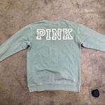 PINK Victoria's Secret dusty vintage wash turquoise teal sweatshirt Blue Size XS Photo 6