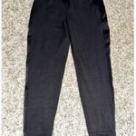 LIVE THE PROCESS PONTE SATIN STRIPE JOGGER PANT LUXURY LOUNGE PANTS EUC SIZE MED Black Photo 0