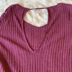 Free People Astoria Split Ribbed Tee in Sangria XS Photo 4