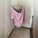 Victoria's Secret Victoria’s Secret Sport hot pink grey striped sweatshirt size medium 78% cotton Photo 8