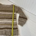 Saints & Hearts Women’s Tan Acrylic Round Neck Knitted Tunic Sweater Dress Sz L Size L Photo 5